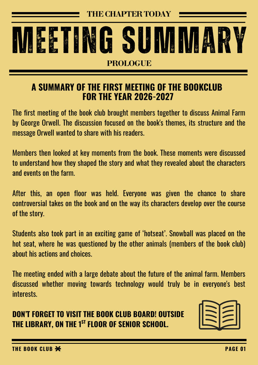 The Chapter Today, Book Club newsletter, page 2