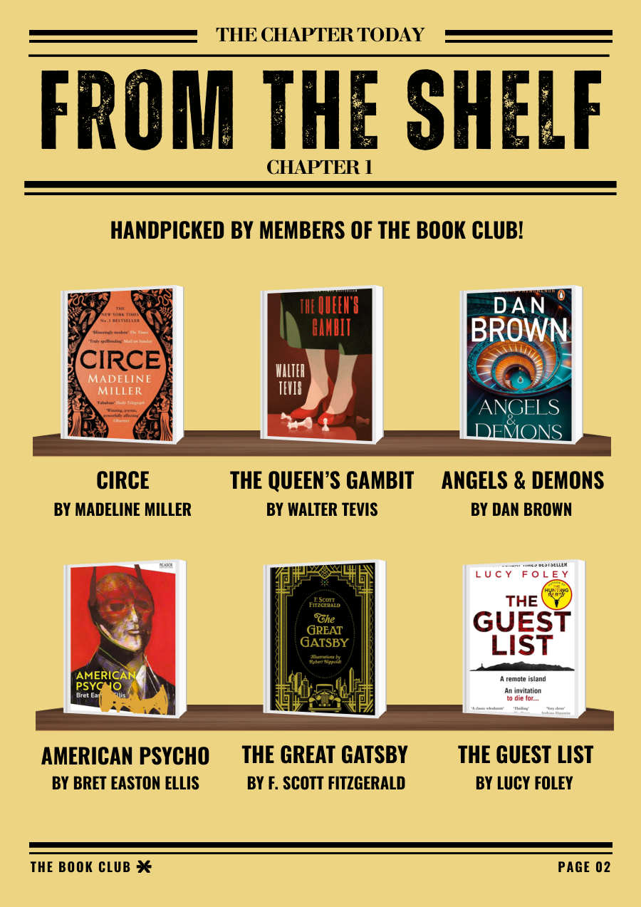 The Chapter Today, Book Club newsletter, page 3
