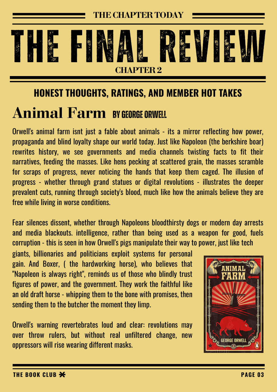 The Chapter Today, Book Club newsletter, page 4