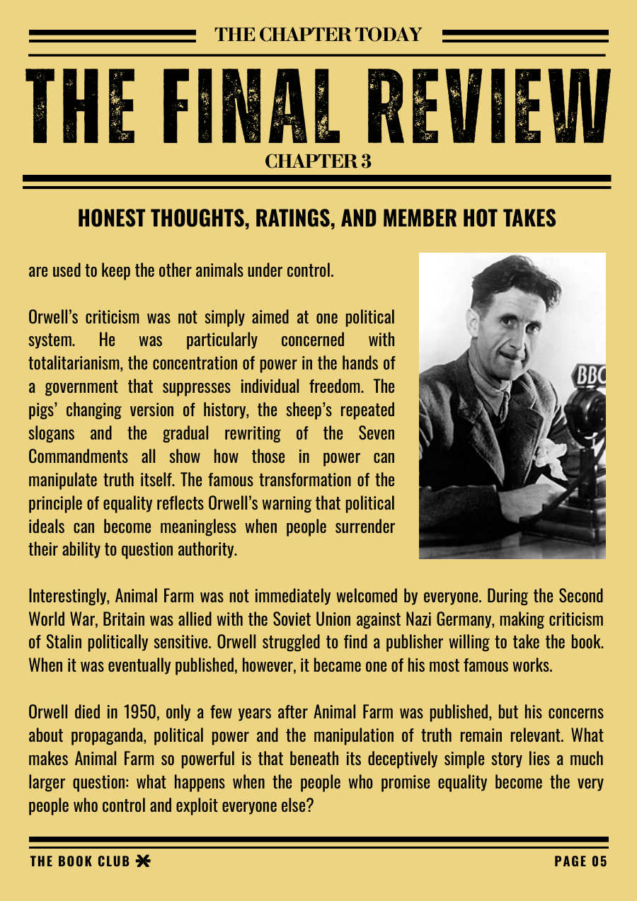 The Chapter Today, Book Club newsletter, page 6