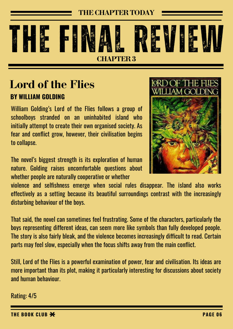 The Chapter Today, Book Club newsletter, page 7
