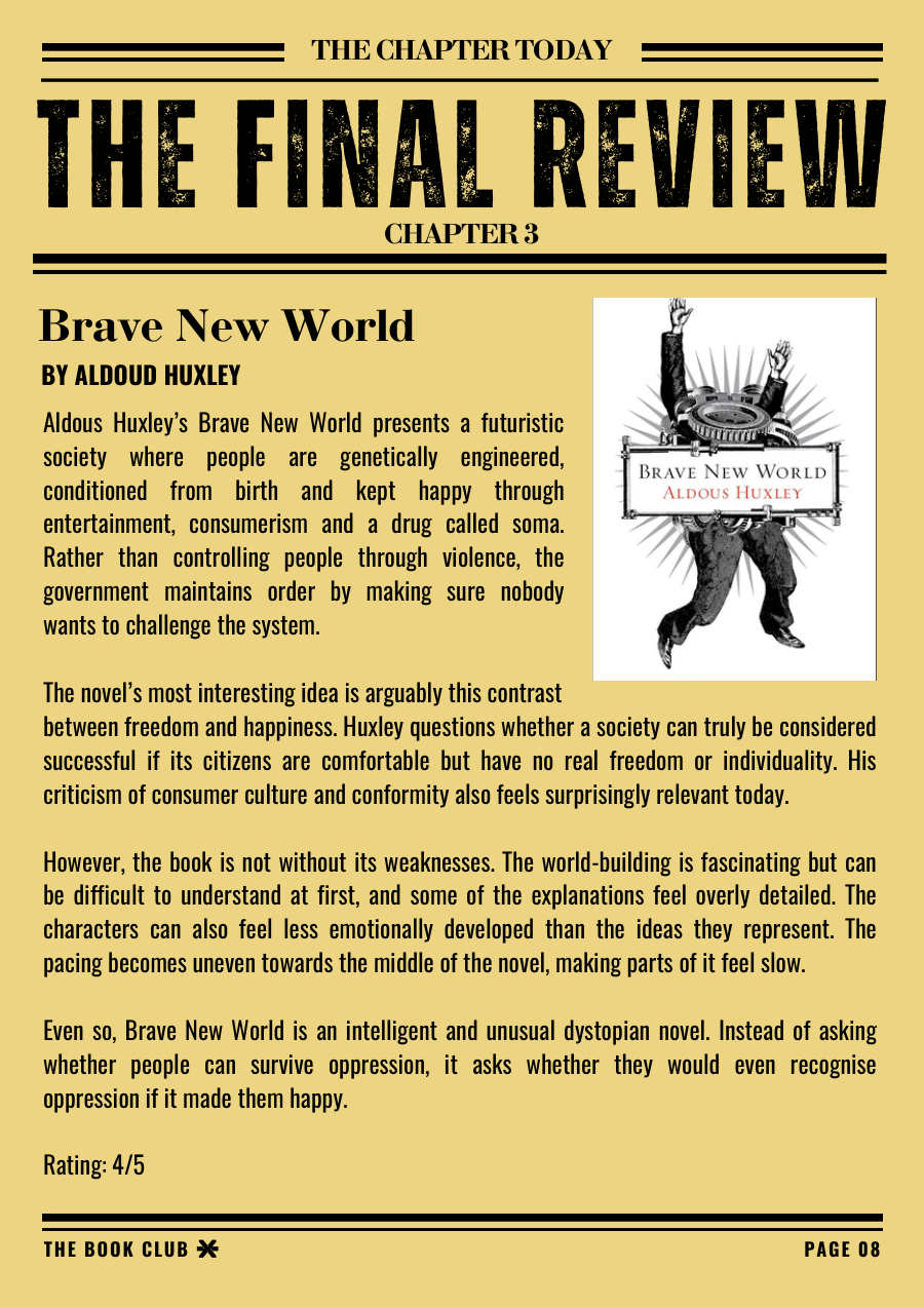 The Chapter Today, Book Club newsletter, page 9